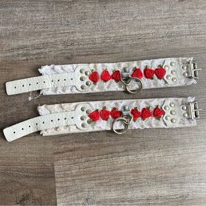 Monika Knutsson Never worn Leather/Lace Chokers .